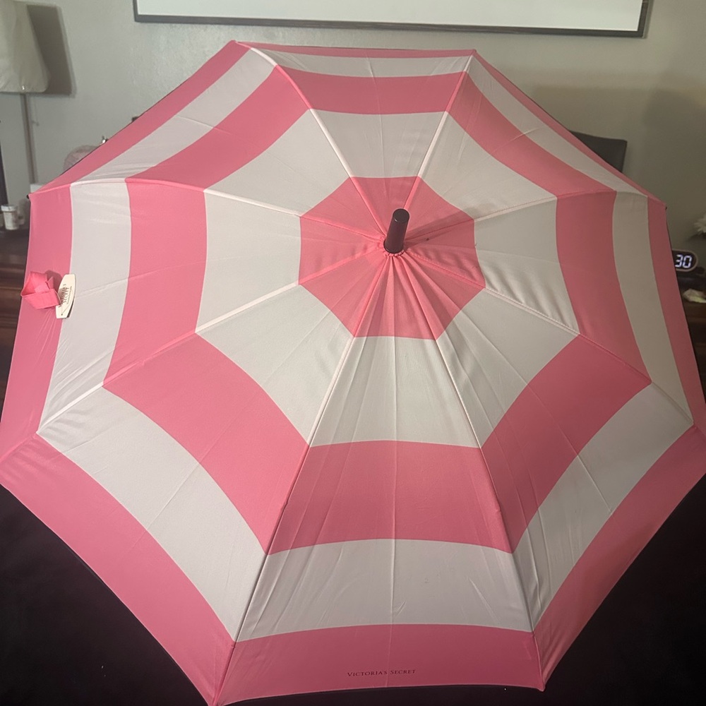 Victoria's Secret Chic Pink and White Umbrella